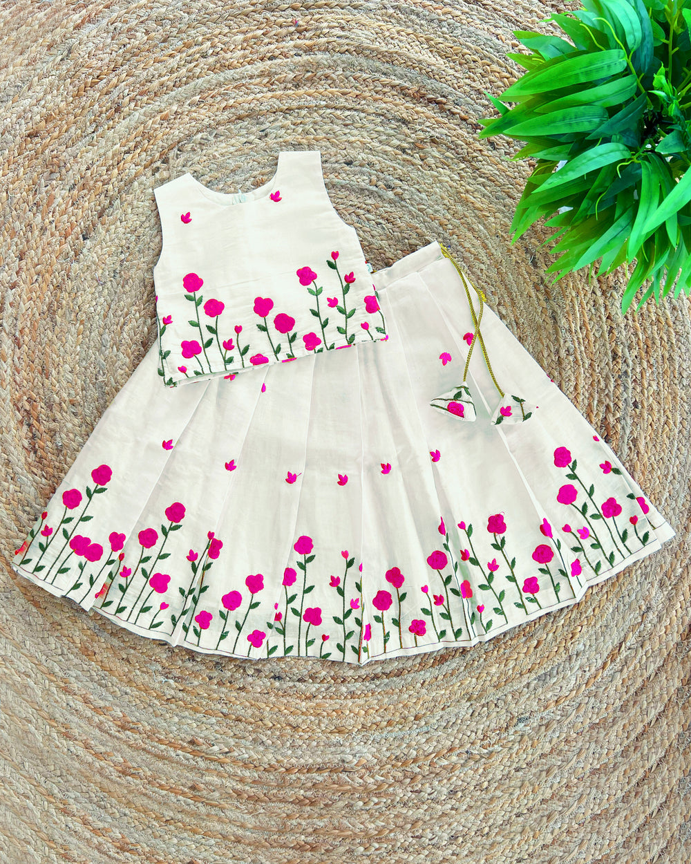 cream pink baby girl birthday dress, lehenga choli for kids, baby girls party wear dress, traditional kids lehenga