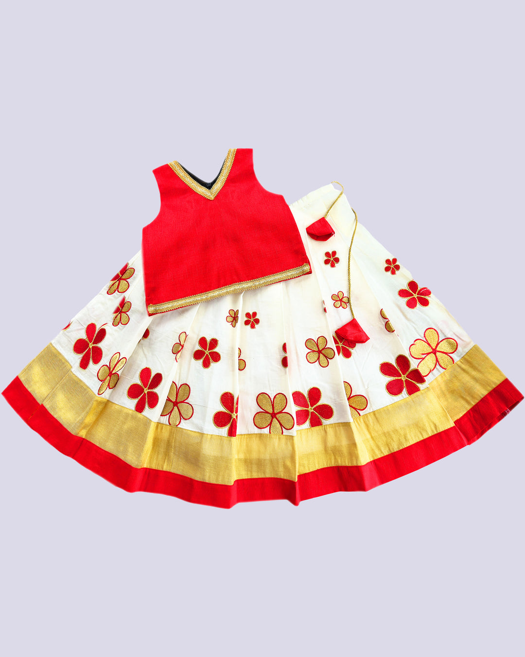 Baby girls' birthday dress with elegant design and vibrant colors.