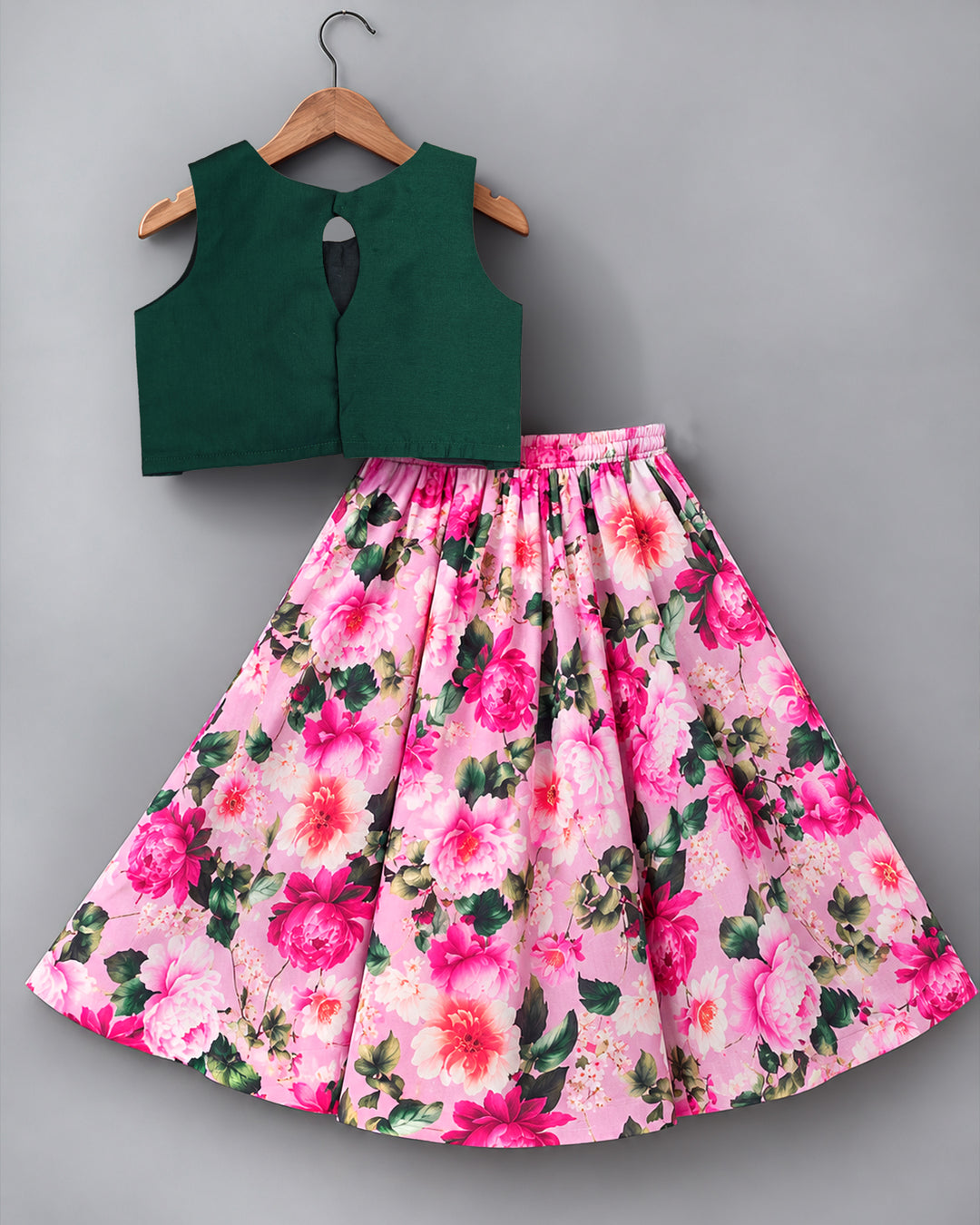 Dustpink Floral Handwork Lehenga for Little Girl – Stanwells Kids