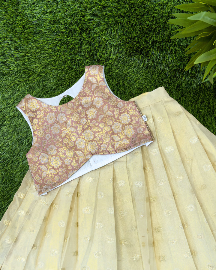 Golden peach lehenga birthday dress for baby girl
Baby girl silk lehenga in golden peach shade for birthdays
Golden peach party wear lehenga dress for baby girls
Baby girl traditional silk lehenga birthday outfit
Premium golden peach silk lehenga for baby girl celebrations