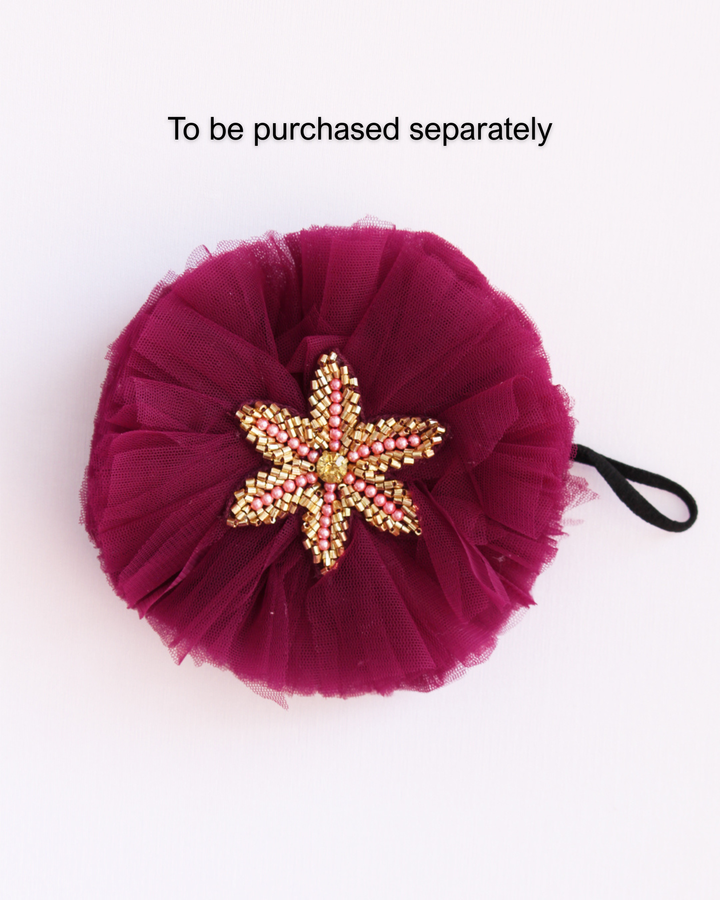 Grapevine  Shade Heavy Ruffles Pleated Handwork Birthday Frock