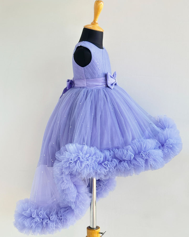 Lavender glitter baby girls party frock - perfect birthday dress