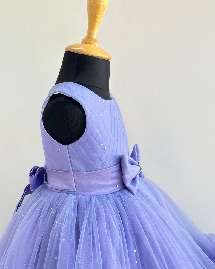 Lavender glitter baby girls party frock - perfect birthday dress