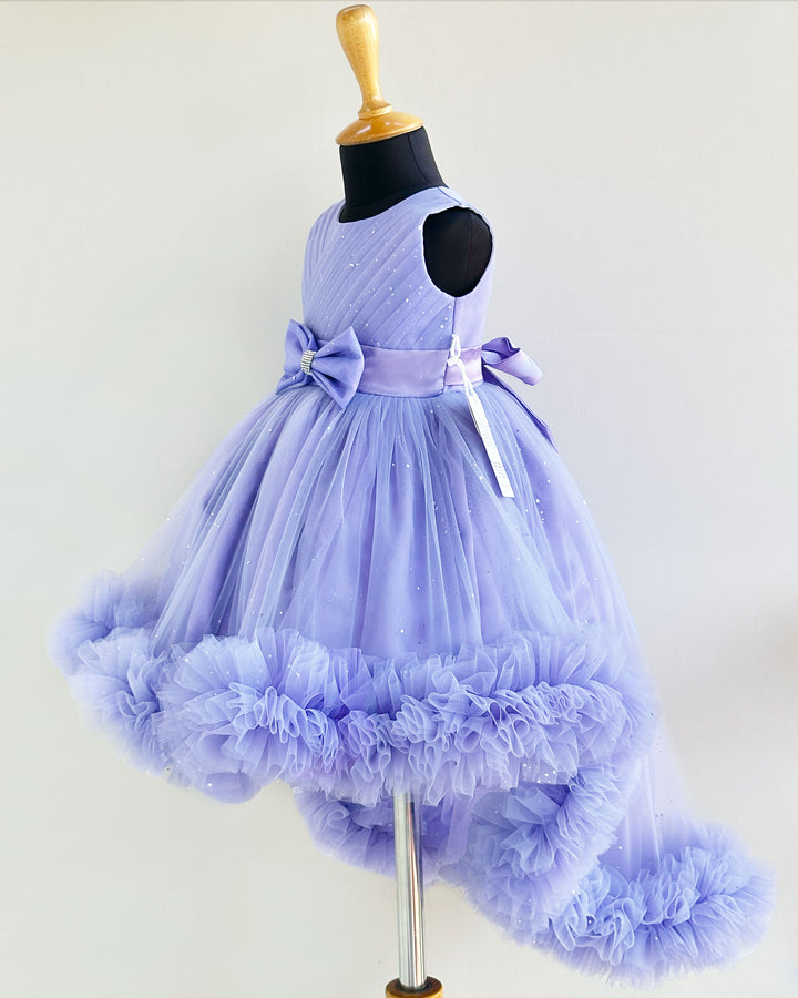 Lavender glitter baby girls party frock - perfect birthday dress