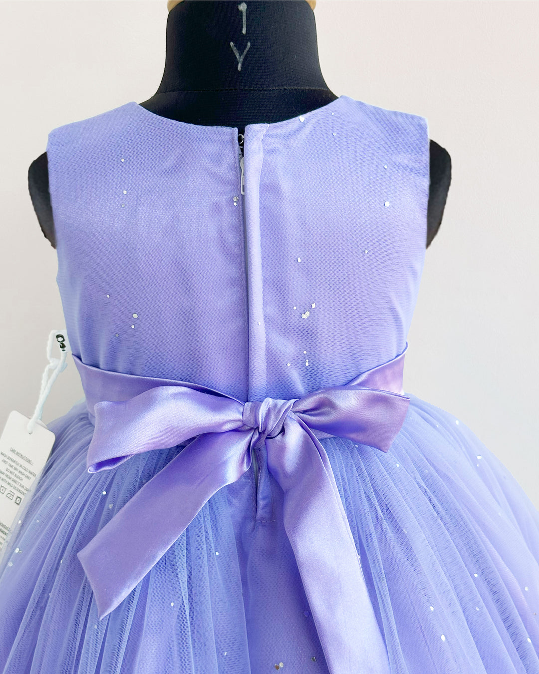 Lavender glitter baby girls party frock - perfect birthday dress