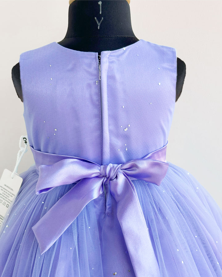 Lavender glitter baby girls party frock - perfect birthday dress