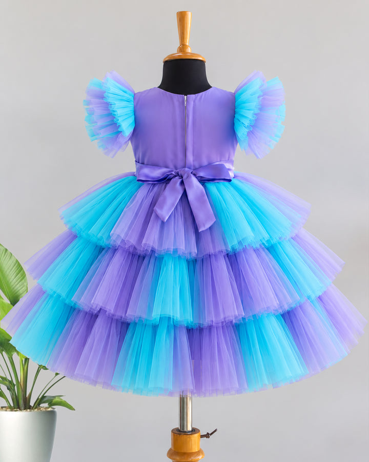 Star Nakshatra Handwork Frock Lavender Shade – Stanwells Kids