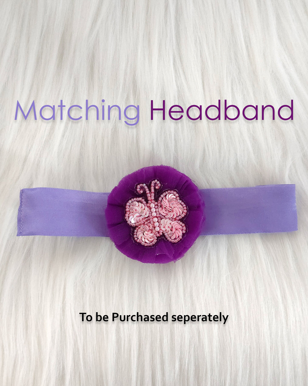 Lavender &amp; Violet Combo Handwork Butterfly theme Partywear Birthday Fr