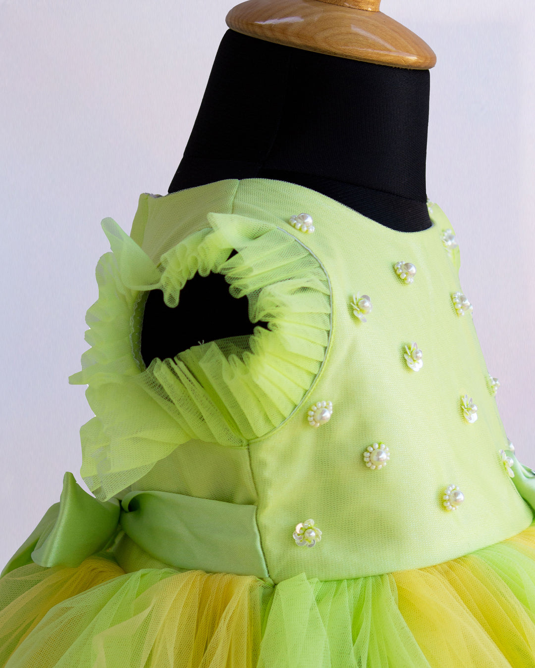 Light green and baby yellow birthday frock for baby girls

Partywear dress for girls 6M–8Y

Stylish dual-color frock for toddlers

Elegant baby girls birthday outfit

Festive wear frock for kids

Stanwells Kids yellow green party dress

Designer birthday frock for baby girls