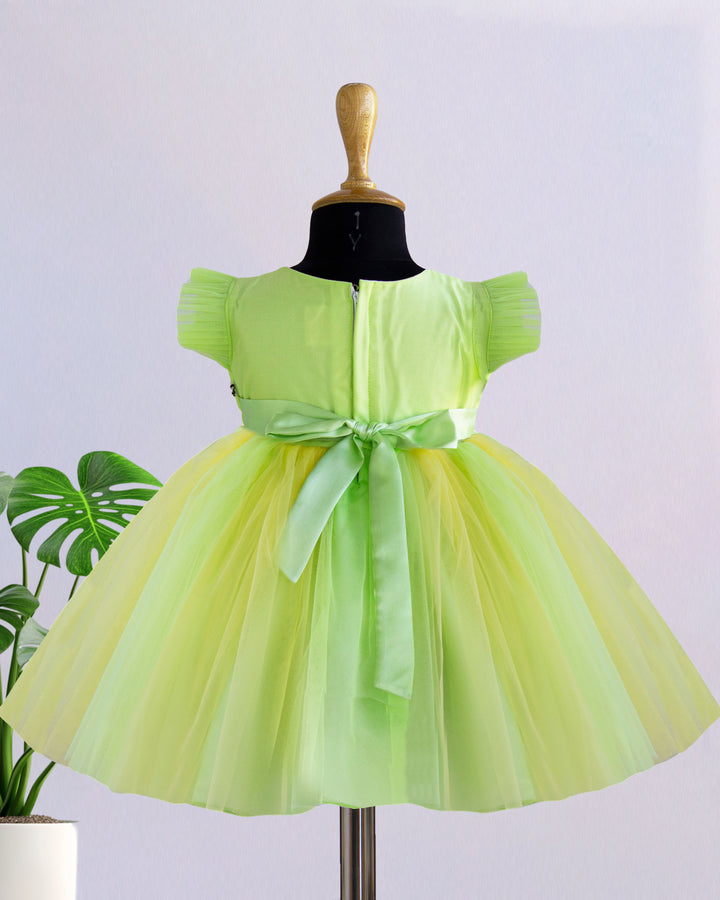 Light green and baby yellow birthday frock for baby girls

Partywear dress for girls 6M–8Y

Stylish dual-color frock for toddlers

Elegant baby girls birthday outfit

Festive wear frock for kids

Stanwells Kids yellow green party dress

Designer birthday frock for baby girls