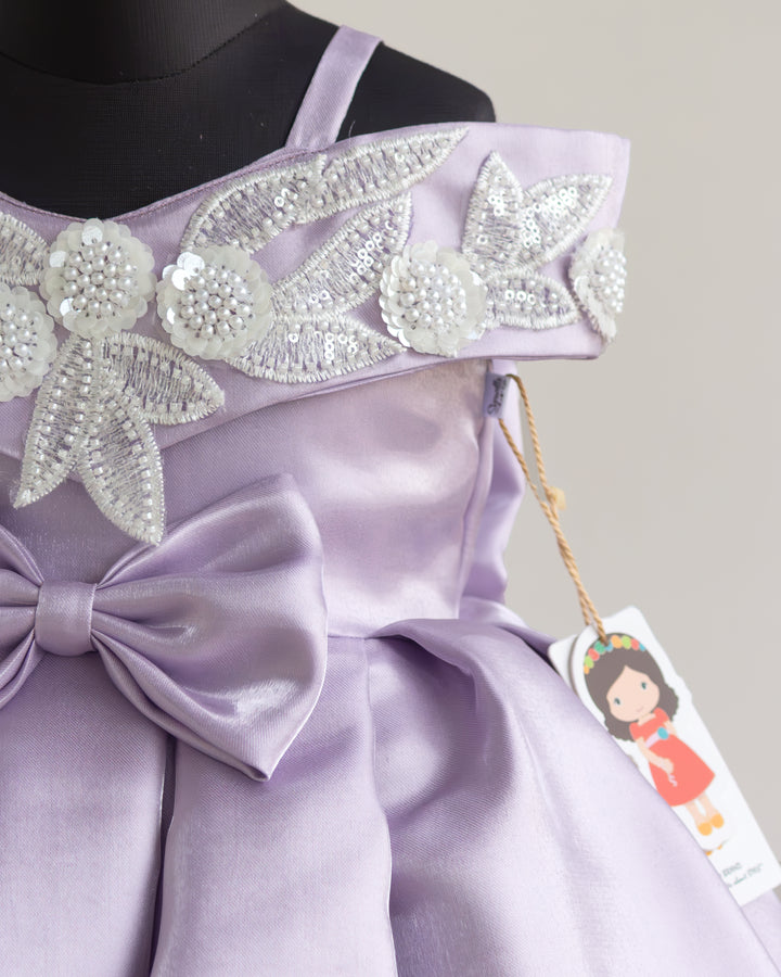 Lilac Flared Frock Festive Party Dress Toddler Girl – Stanwells Kids