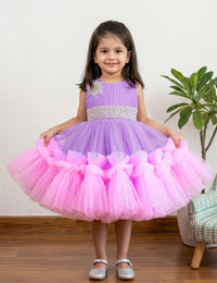 Lilac Baby Pink Handwork Birthday Frock for Baby Girl – Stanwells Kids