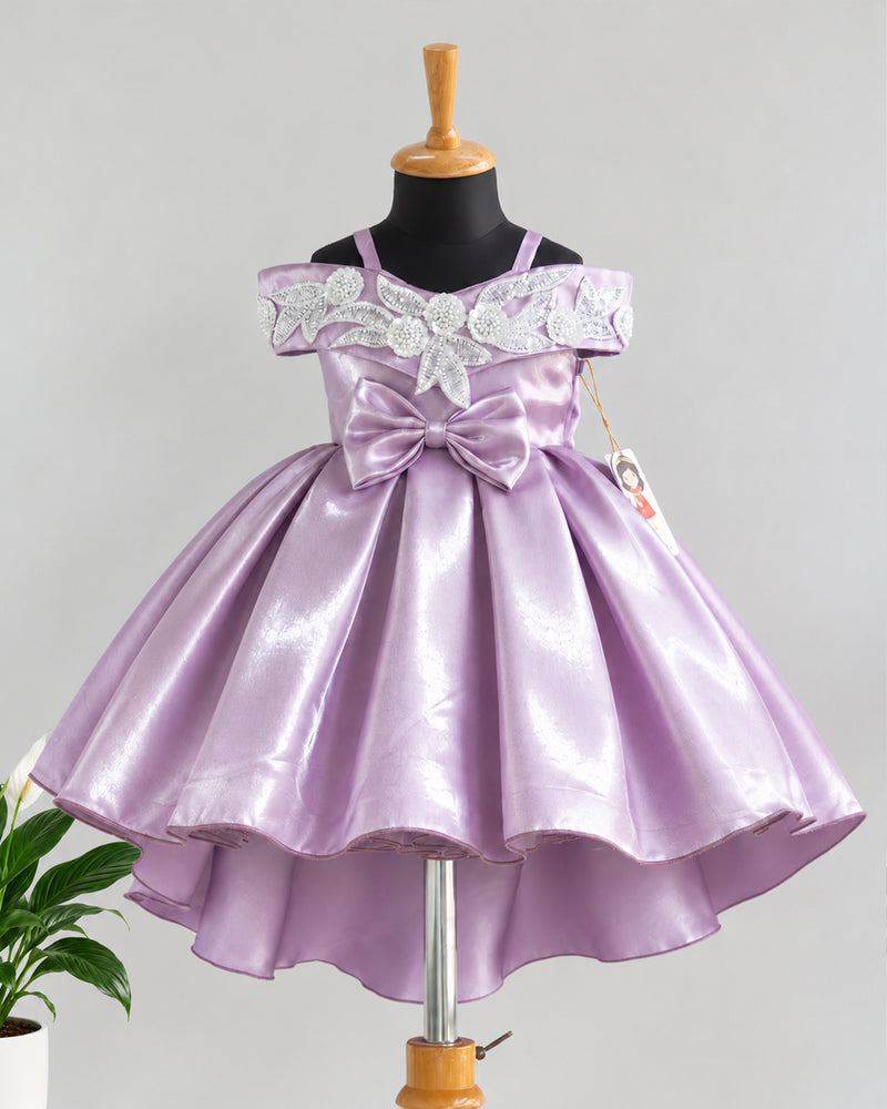 Lilac Fairy Tail Bow Frock for Baby Girl – Stanwells Kids