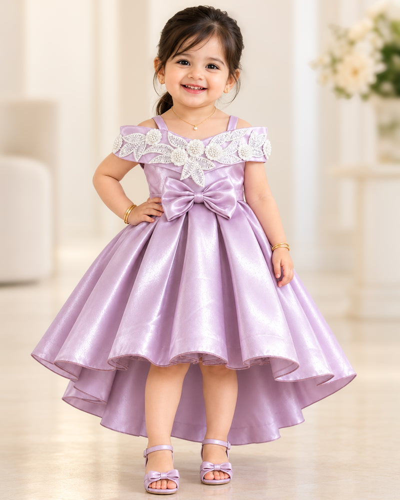 Lilac Fairy Tail Bow Frock for Baby Girl – Stanwells Kids