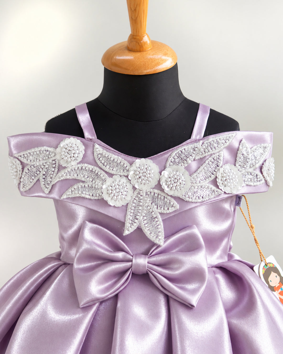 Lilac Lace Party Frock Flared Skirt for Toddler Girl – Stanwells Kids