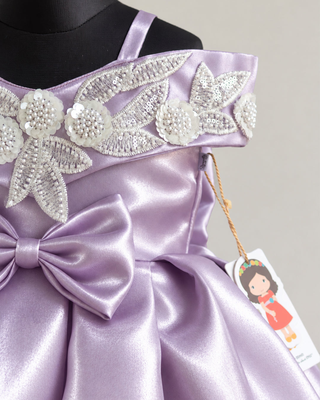 Lilac Lace Party Frock Flared Skirt for Toddler Girl – Stanwells Kids