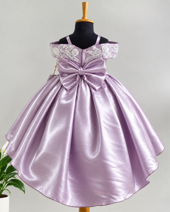 Lilac Lace Party Frock Flared Skirt for Toddler Girl – Stanwells Kids