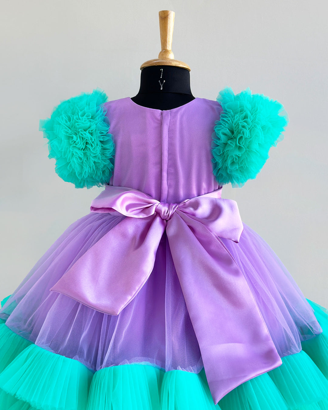 Sea Green & Lilac Birthday Dress for Baby Girls Stanwells Kids Sea Green & Lilac Birthday Dress for Baby Girls Stanwells Kids