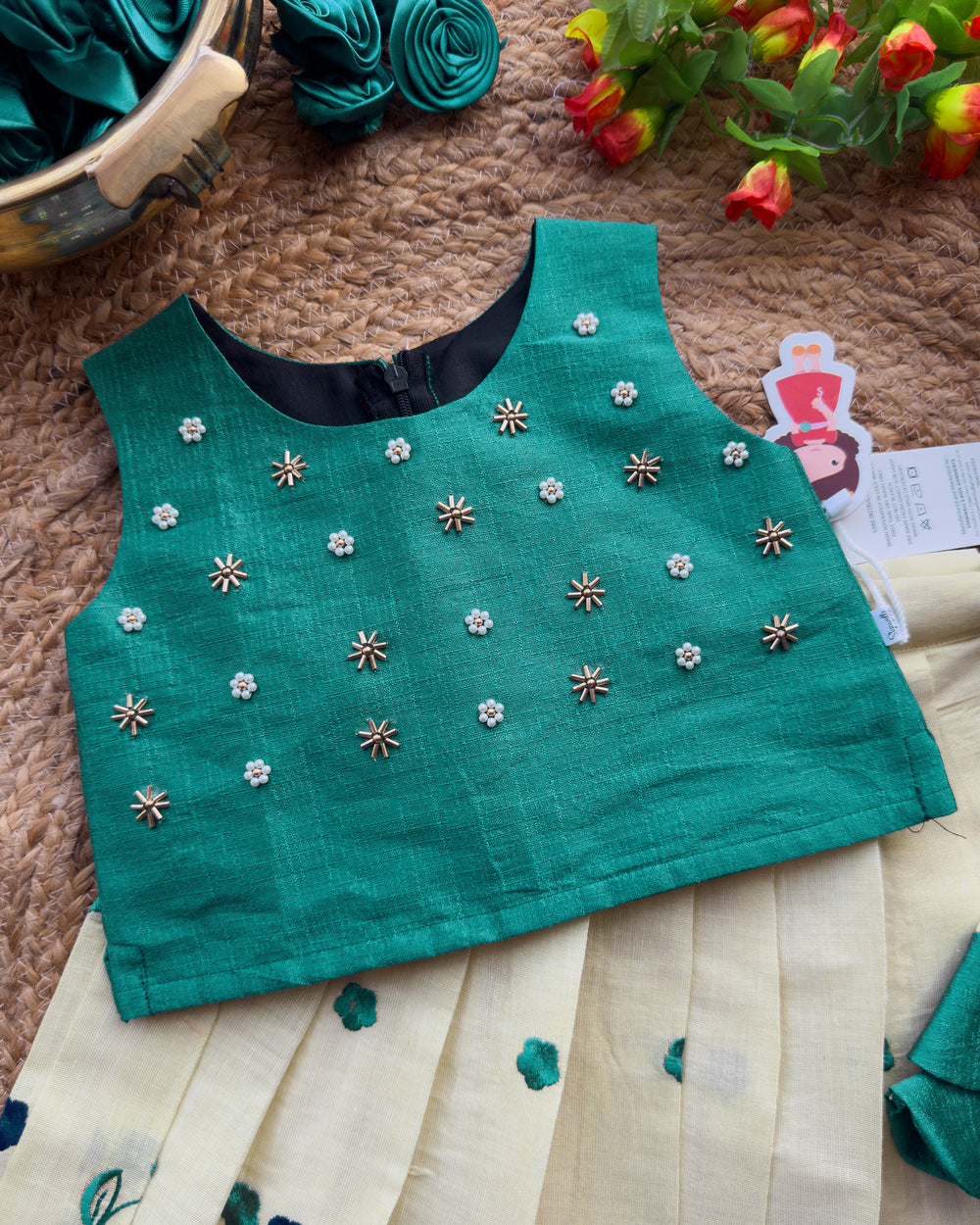 Baby girls birthday lehenga choli lime gold floral dress
Kids festive lehenga choli green floral embroidery outfit
Baby girl party wear lehenga choli traditional dress
Floral embroidery baby lehenga choli birthday outfit
Lime gold green lehenga choli for baby girls festive wear