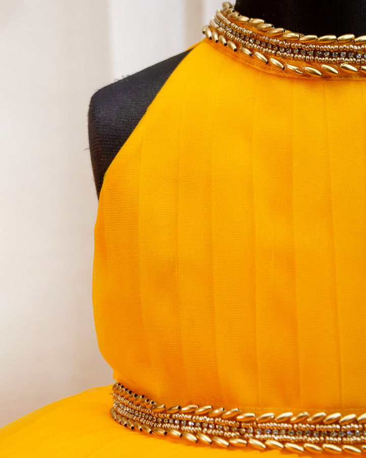 baby girl mango yellow birthday dress ruffled frock

mango yellow pleated halter neck frock for baby girl

baby girl partywear frock mango yellow ruffle dress

halter neck ruffled frock for baby girl birthday outfit

mango yellow kids frock for birthday photoshoot