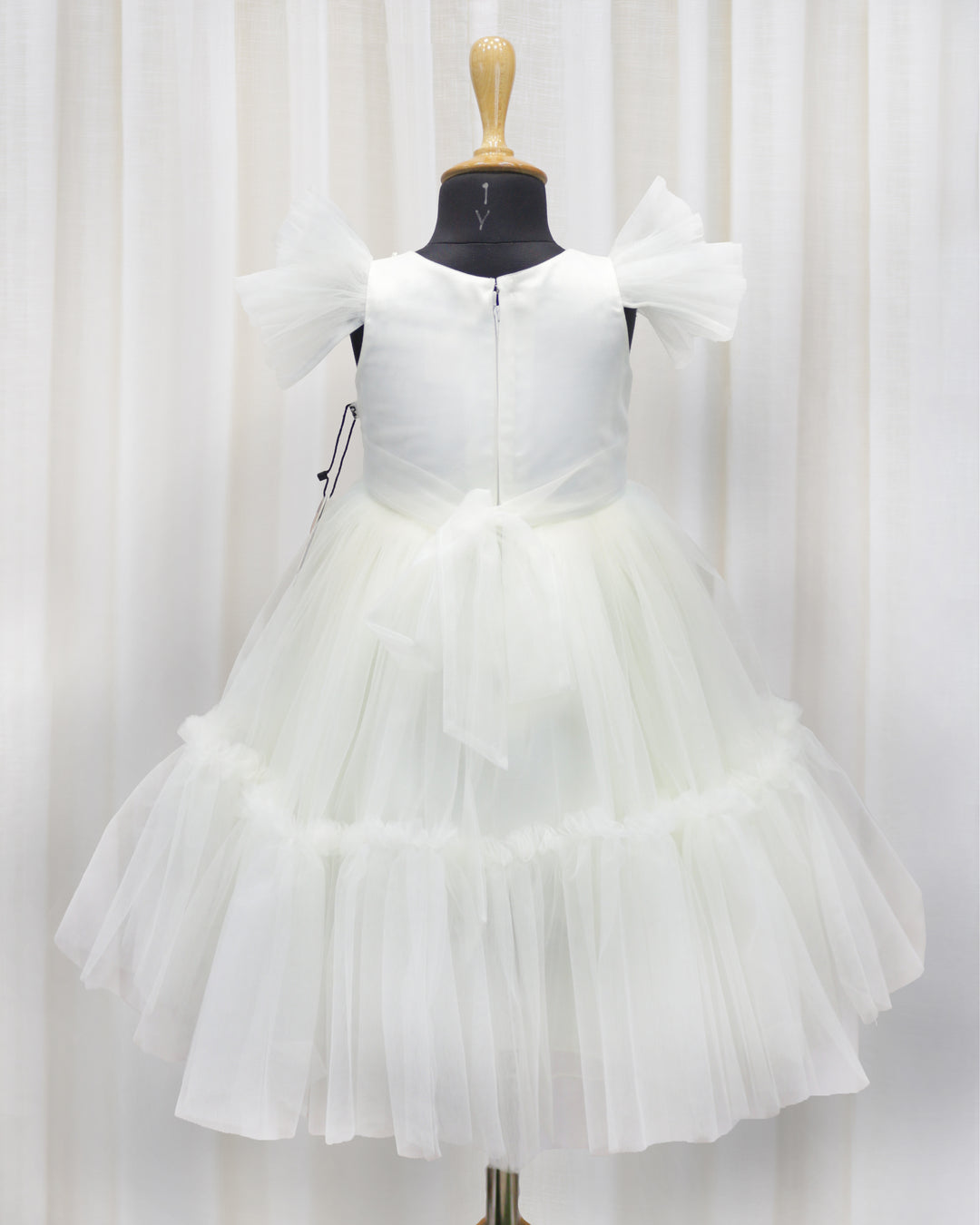Off white candy theme frock for baby girls, premium birthday dress, partywear dress, Stanwells Kids