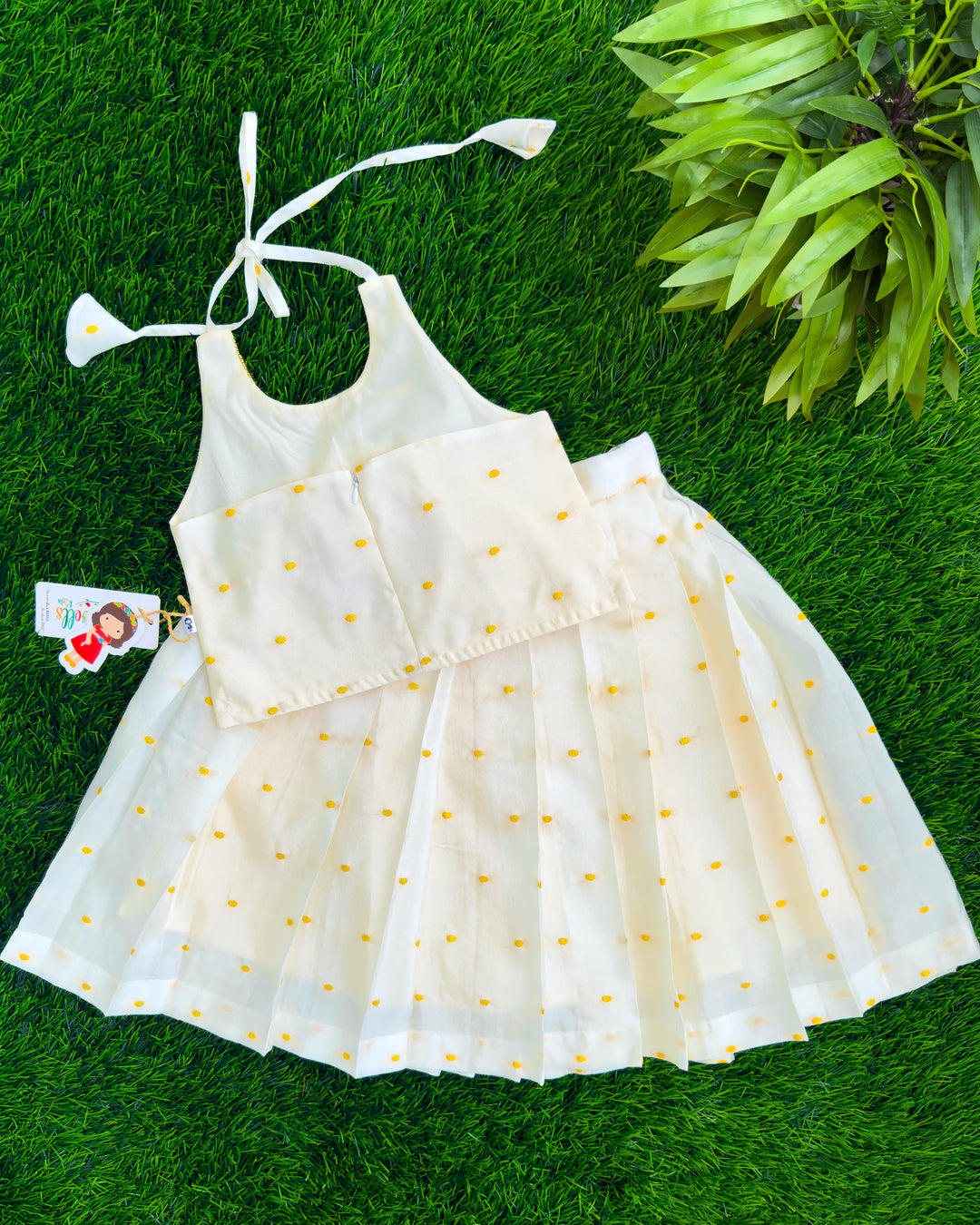 Traditional Onam lotus hand embroidery lehenga full look for girls – Stanwells Kids