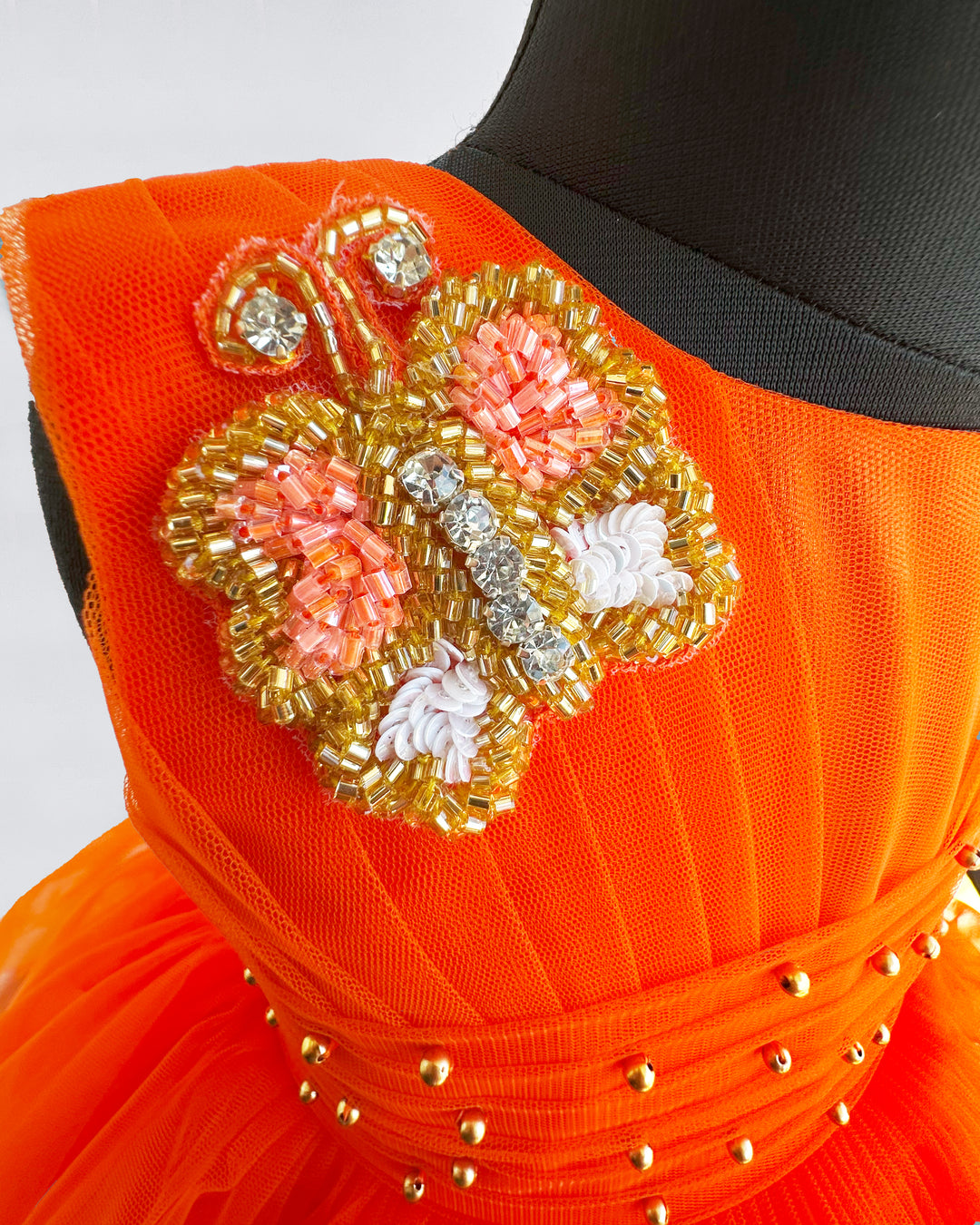 Orange Butterfly Theme Party Wear Birthday Frock for Baby Girls Stanwells Kids Orange Butterfly Theme Party Wear Birthday Frock for Baby Girls Stanwells Kids