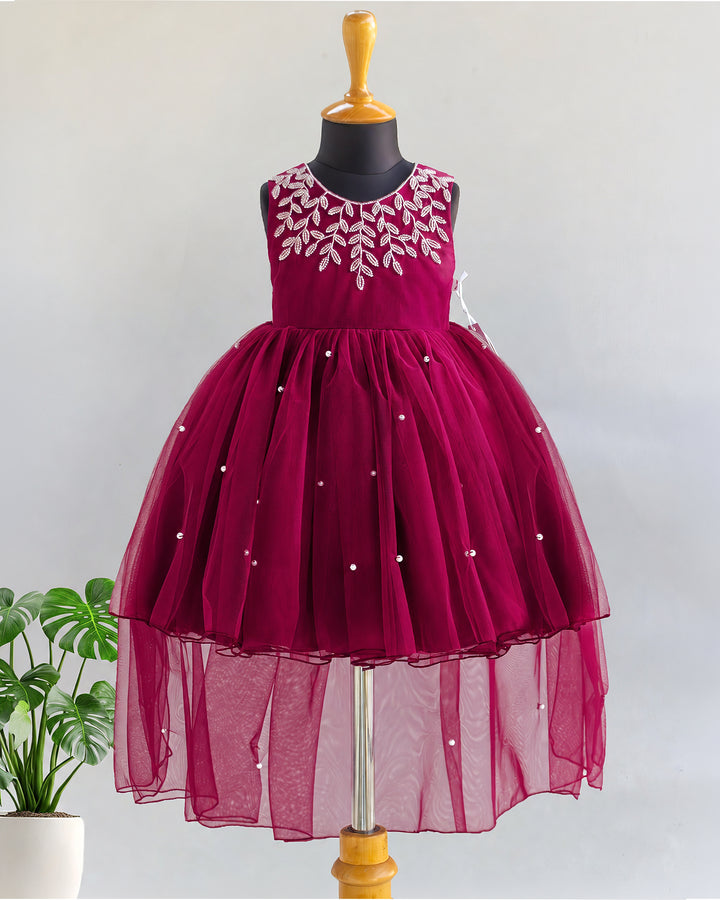 Flared tail skirt grapevine party frock for girls – Stanwells Kids