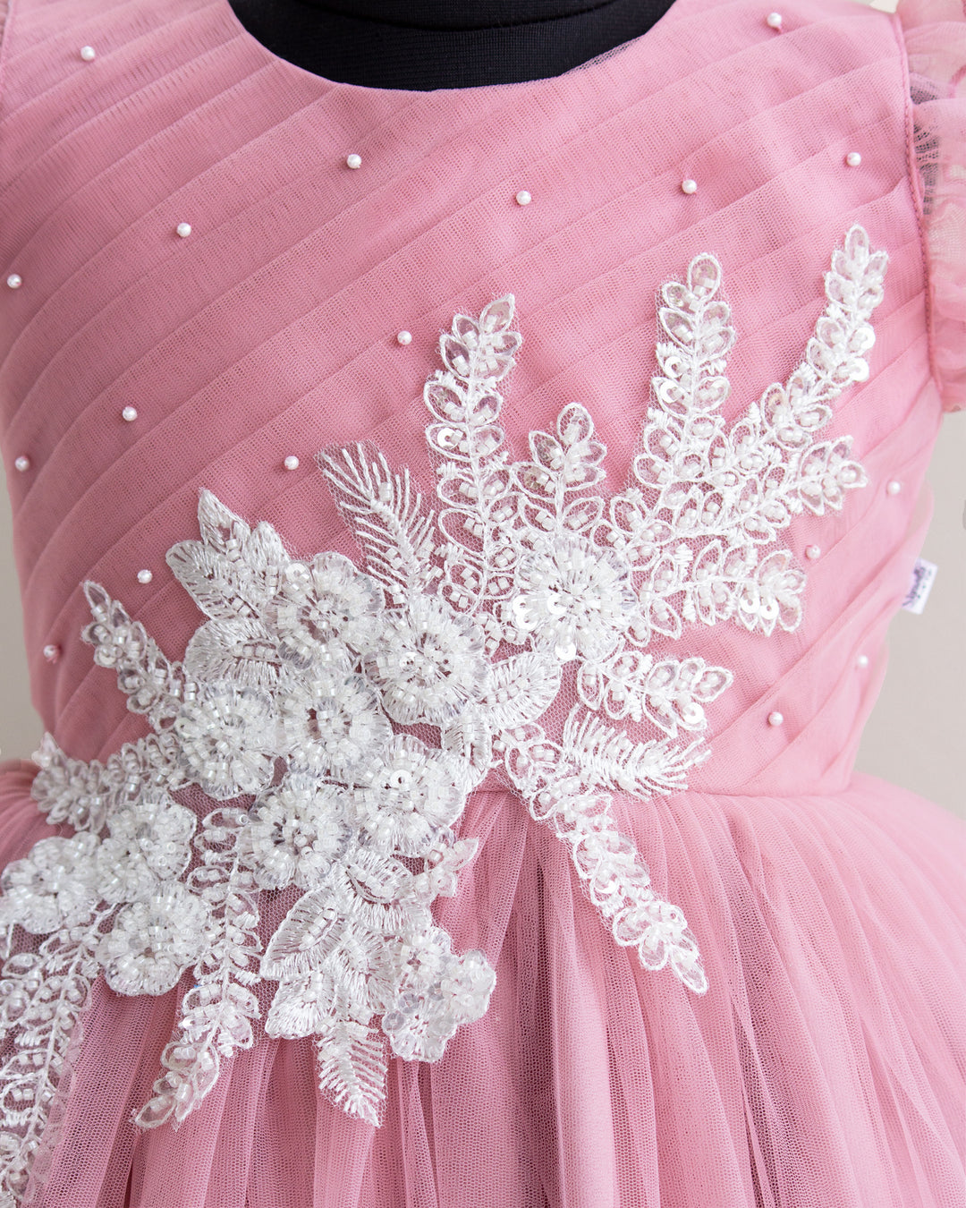 Dust Pink Shade Handwork  Party Perfect Birthday Frock