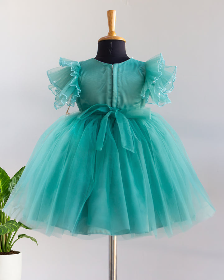 Baby Girl Pastel Blue Festive Occasion Frock – Stanwells Kids