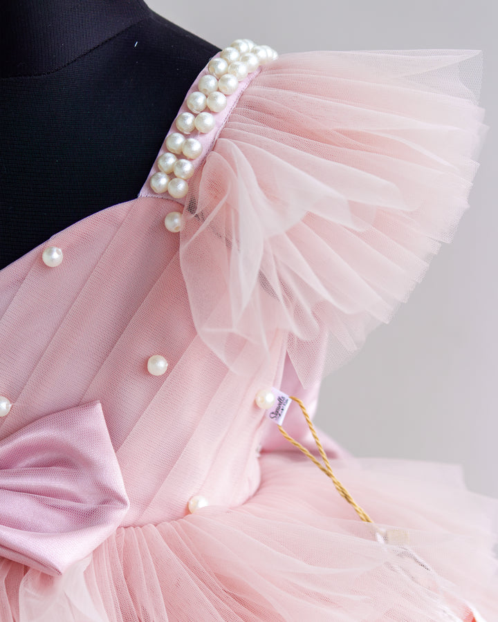 Blush Pink Ruffle Princess Dress – Premium Birthday Look – Stanwells Kids