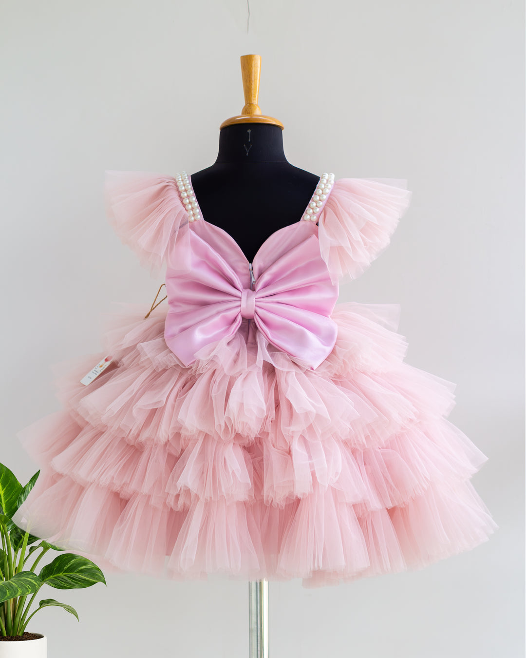 Pastel Blush Pink Ruffle Tulle Dress – Party Wear for Baby Girl – Stanwells Kids