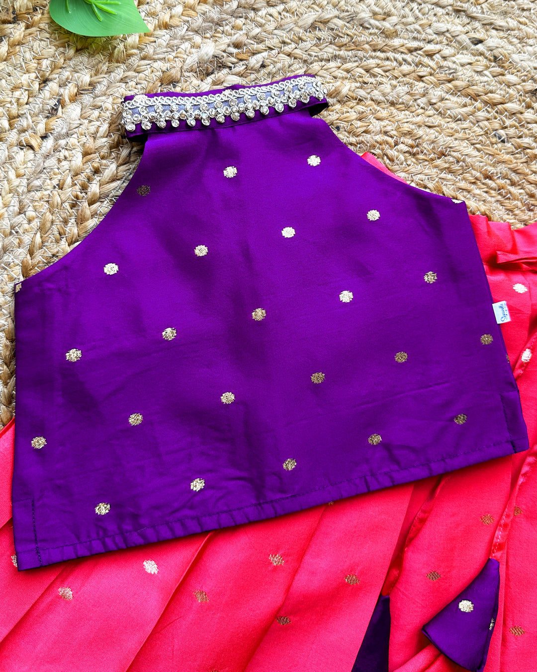 Peach violet shade baby girls birthday dress, handwork lehenga choli, traditional kids party wear, baby girl ethnic outfit