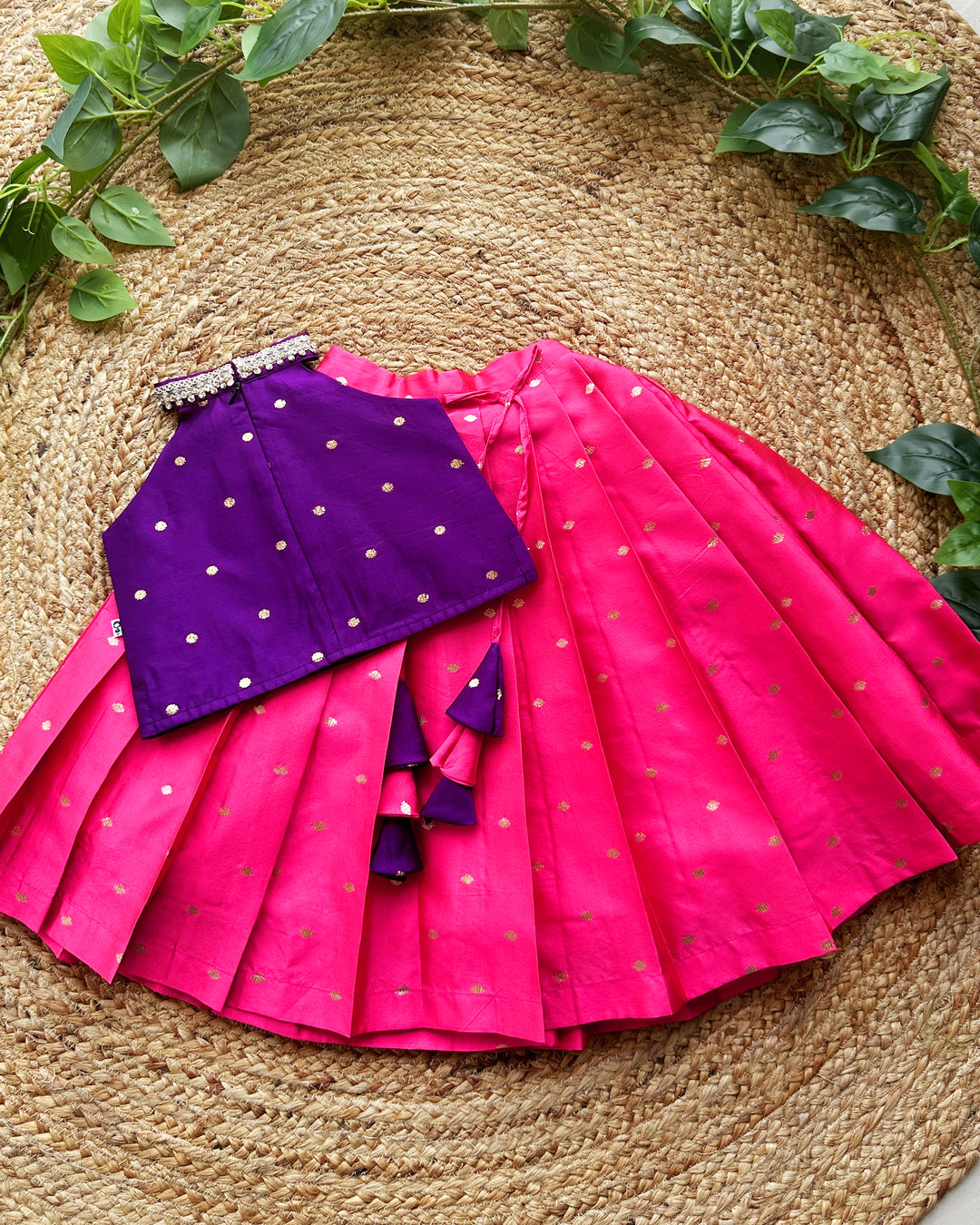 Peach violet shade baby girls birthday dress, handwork lehenga choli, traditional kids party wear, baby girl ethnic outfit
