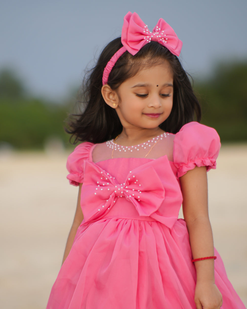 Peach organza frock, elegant bow dress for baby girls, birthday dress for kids, premium party wear frock, toddler birthday outfit, Stanwells Kids fashion