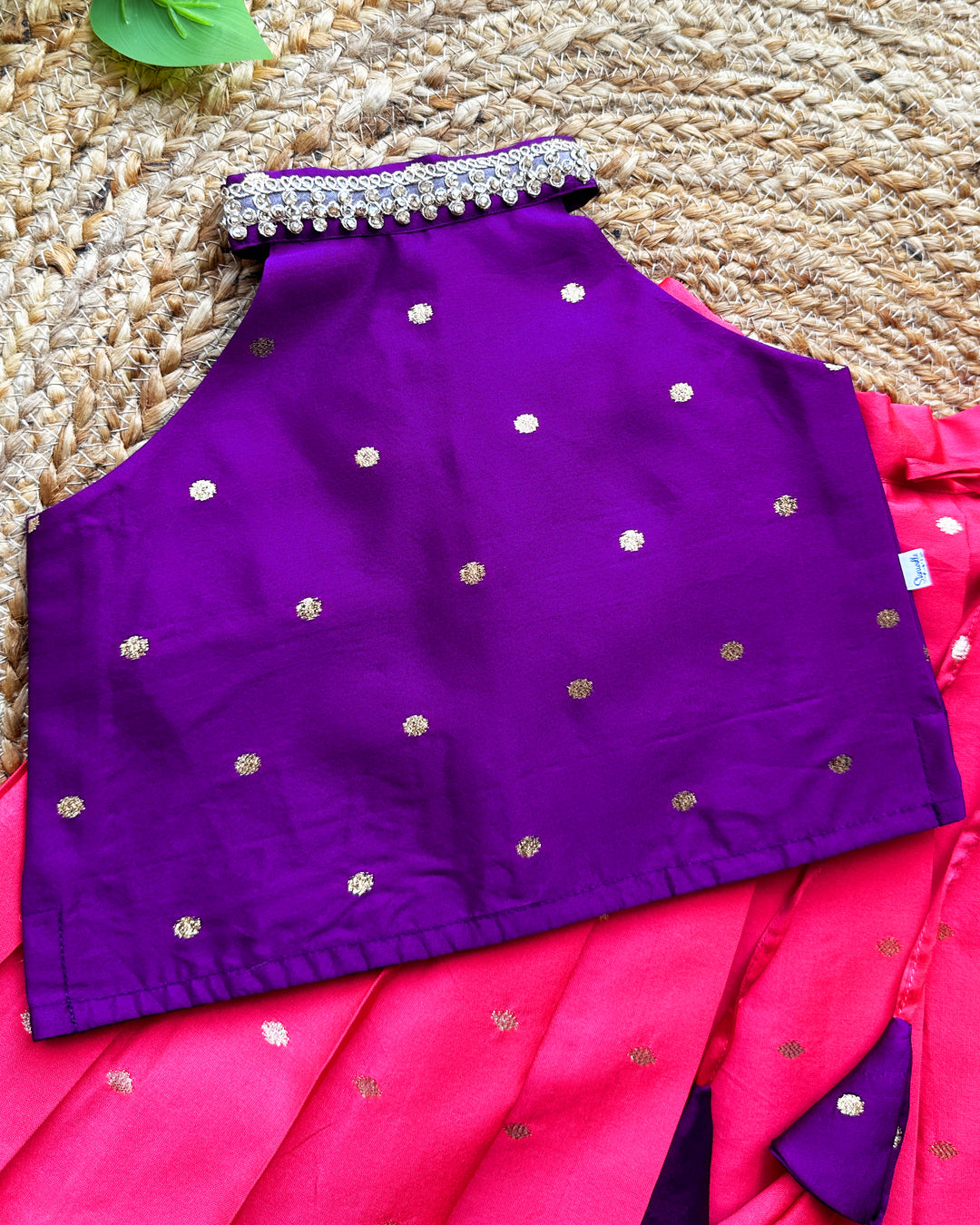 Peach violet shade baby girls birthday dress, handwork lehenga choli, traditional kids party wear, baby girl ethnic outfit