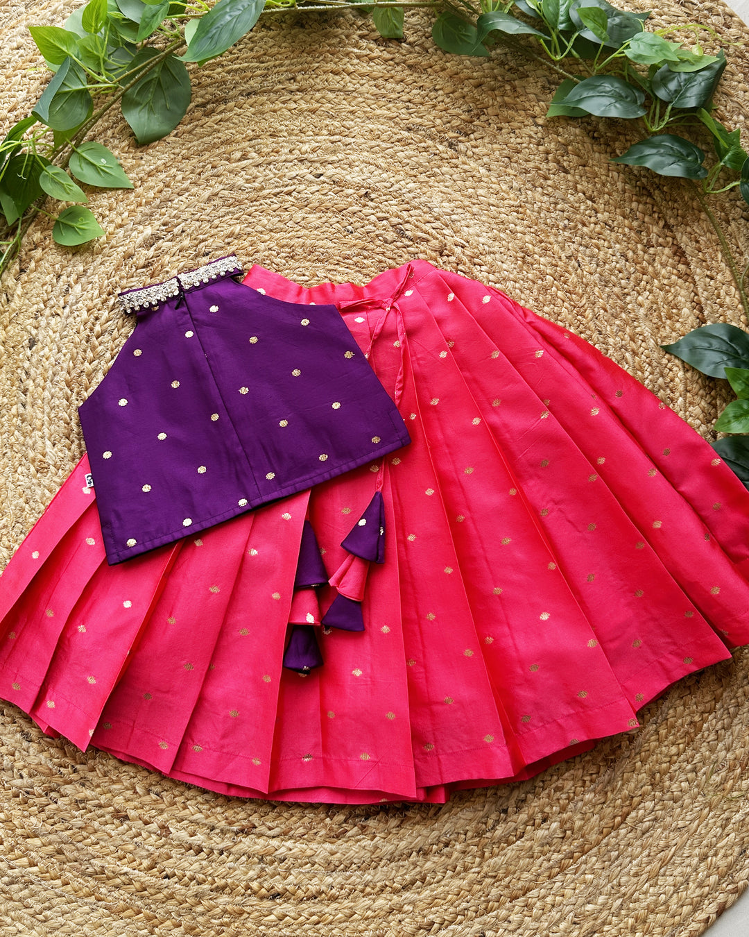 Peach violet shade baby girls birthday dress, handwork lehenga choli, traditional kids party wear, baby girl ethnic outfit