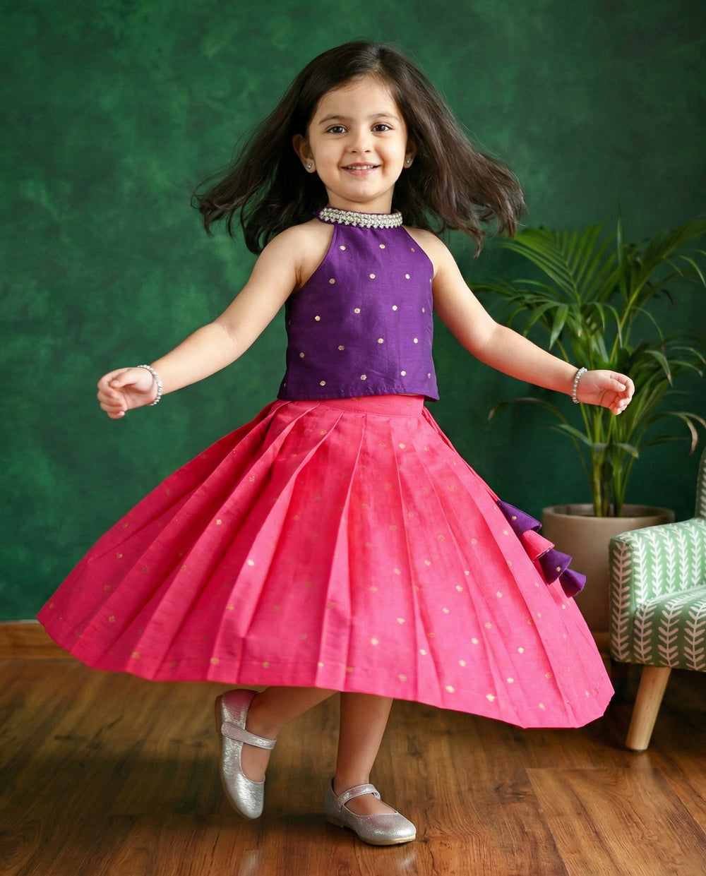Peach violet shade baby girls birthday dress, handwork lehenga choli, traditional kids party wear, baby girl ethnic outfit