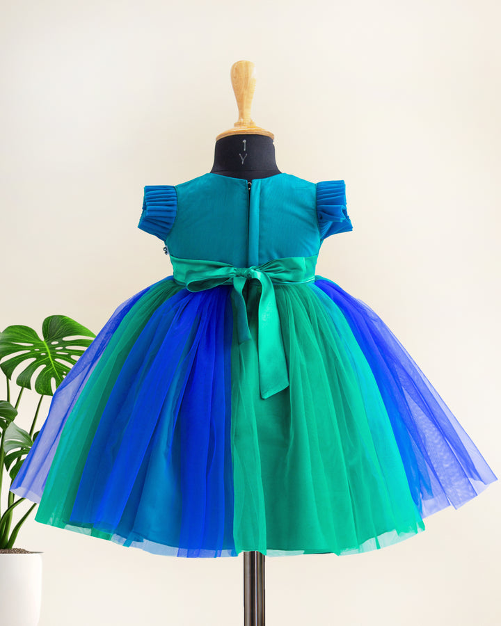 Peacock blue birthday dress for baby girls

Floral partywear frock for kids

Designer dress for girls, peacock blue

Baby girls birthday outfit 6M–8Y

Comfortable party frock for toddlers

Girls festive wear dress peacock blue

Kids floral designer gown

Stanwells Kids partywear dress