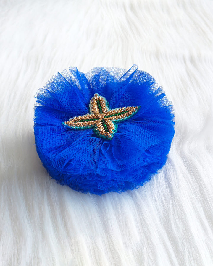 Peacock theme Applique Party wear Frock.