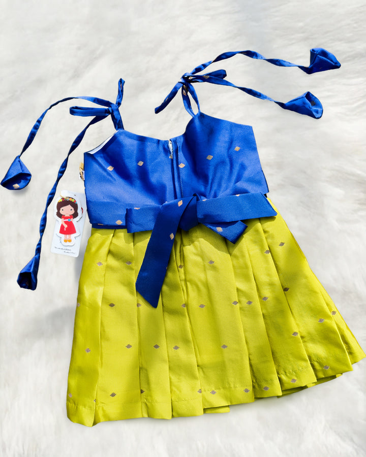 Pista green royal blue Kettuduppu for girls 3 months to 7 years – Stanwells Kids