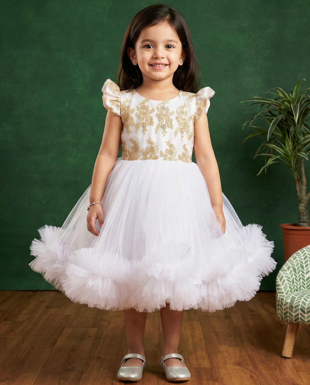 Pure White Princess Lace Frock