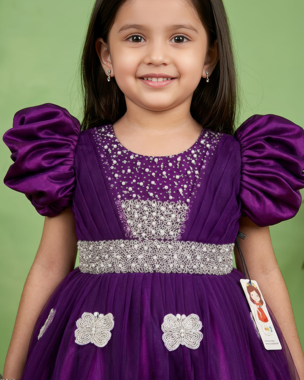 Heavy birthday partywear frock, 1 year birthday dresses online, partywear online india, best selling trending designs for kids, stanwells kids, handwork frocks, butterfly dresses for girls, buget buy kids dresses