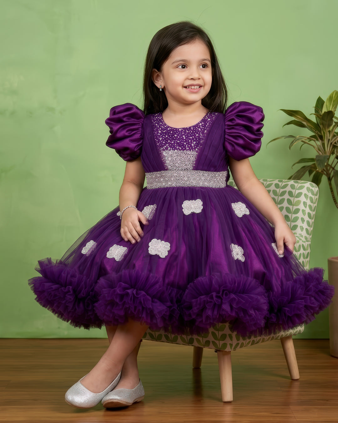 Heavy birthday partywear frock, 1 year birthday dresses online, partywear online india, best selling trending designs for kids, stanwells kids, handwork frocks, butterfly dresses for girls, buget buy kids dresses