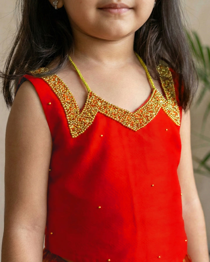 Red pure silk brocade lehenga choli baby girls birthday dress

Baby girls red silk lehenga choli ethnic partywear

Handcrafted red brocade lehenga set for baby girl

Traditional wedding lehenga choli for baby girls red

Premium baby girl birthday dress red lehenga choli

South Indian baby girl silk lehenga choli festive wear

Red brocade silk lehenga with handwork blouse baby girl

Baby girl designer lehenga choli red birthday party dress