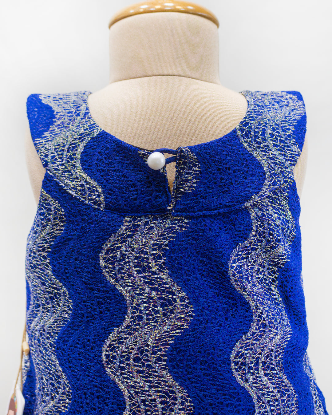 Royal blue sleeveless western baby girls birthday dress, stylish partywear frock for kids, premium designer dress, Stanwells Kids