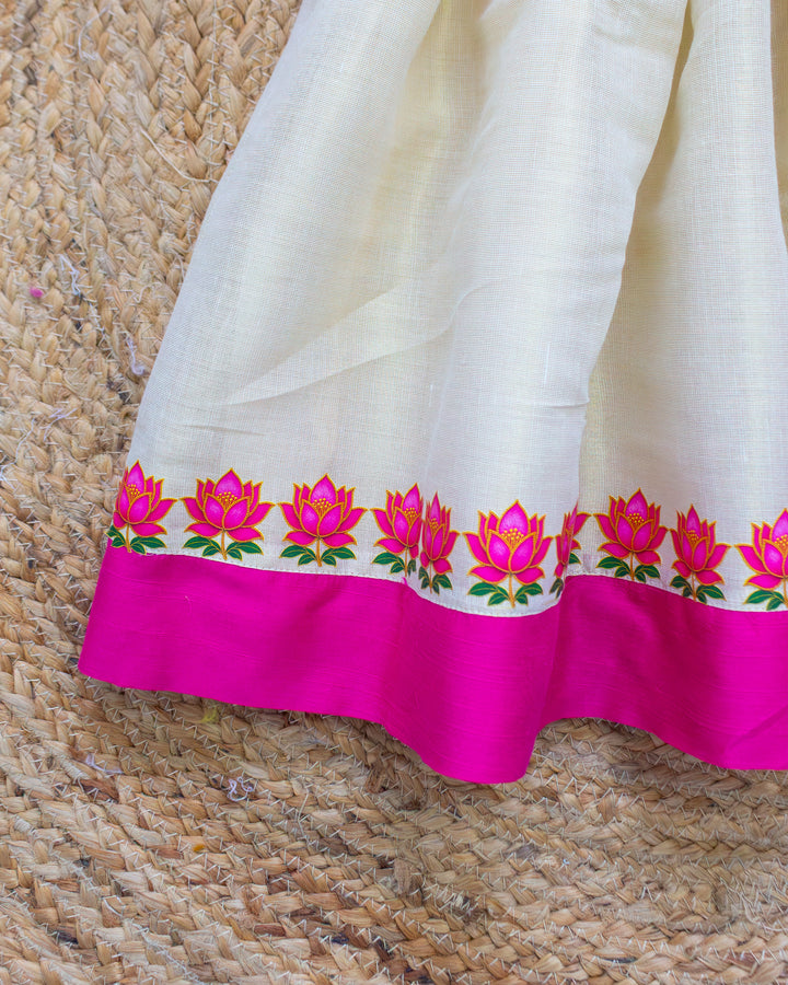 Soft Lined Golden Tissue Frock – Onam Wear for Baby Girl – Stanwells Kids