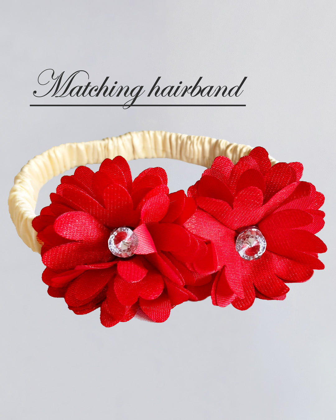 Sandal Red Combo Partywear Flower Frock for Baby Girl Birthday Dress

