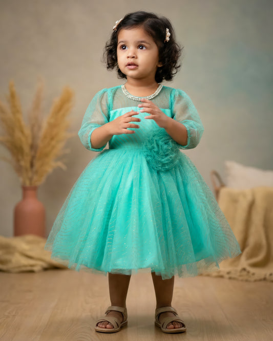 sea green glitter net birthday dress baby girl
baby girls party wear frock sea green
glitter net frock for baby girls birthday
stylish baby girl birthday dress sea green
kids party wear dress glitter net frock