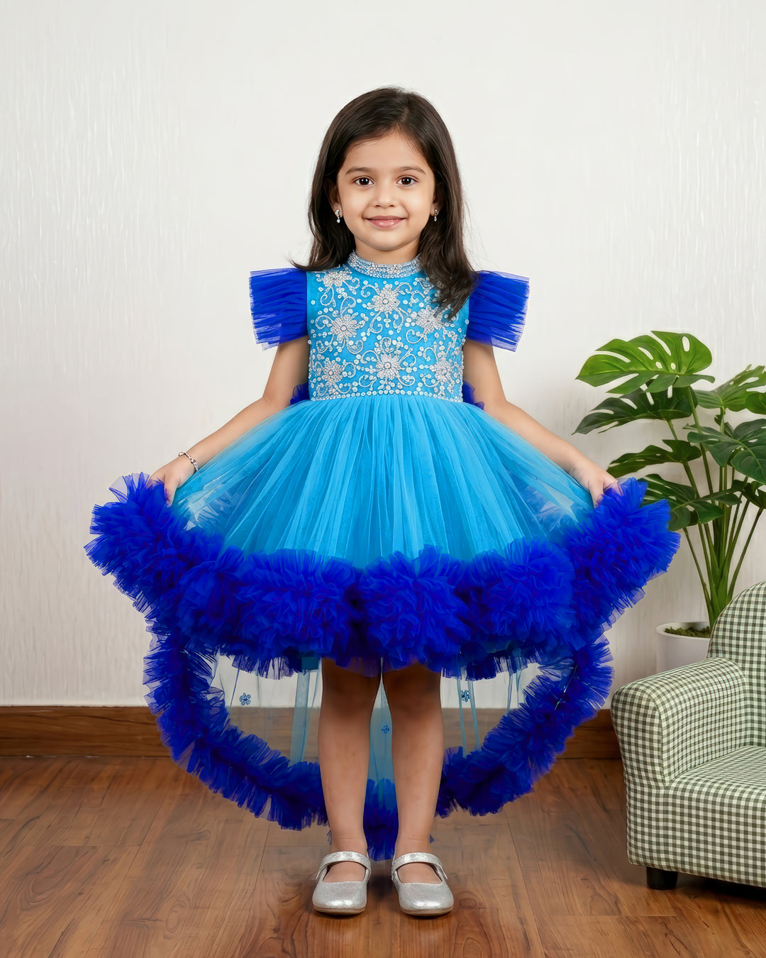 blue colour frock baby girls online shopping birthday dresses online stanwells kids handwork dresses for kids